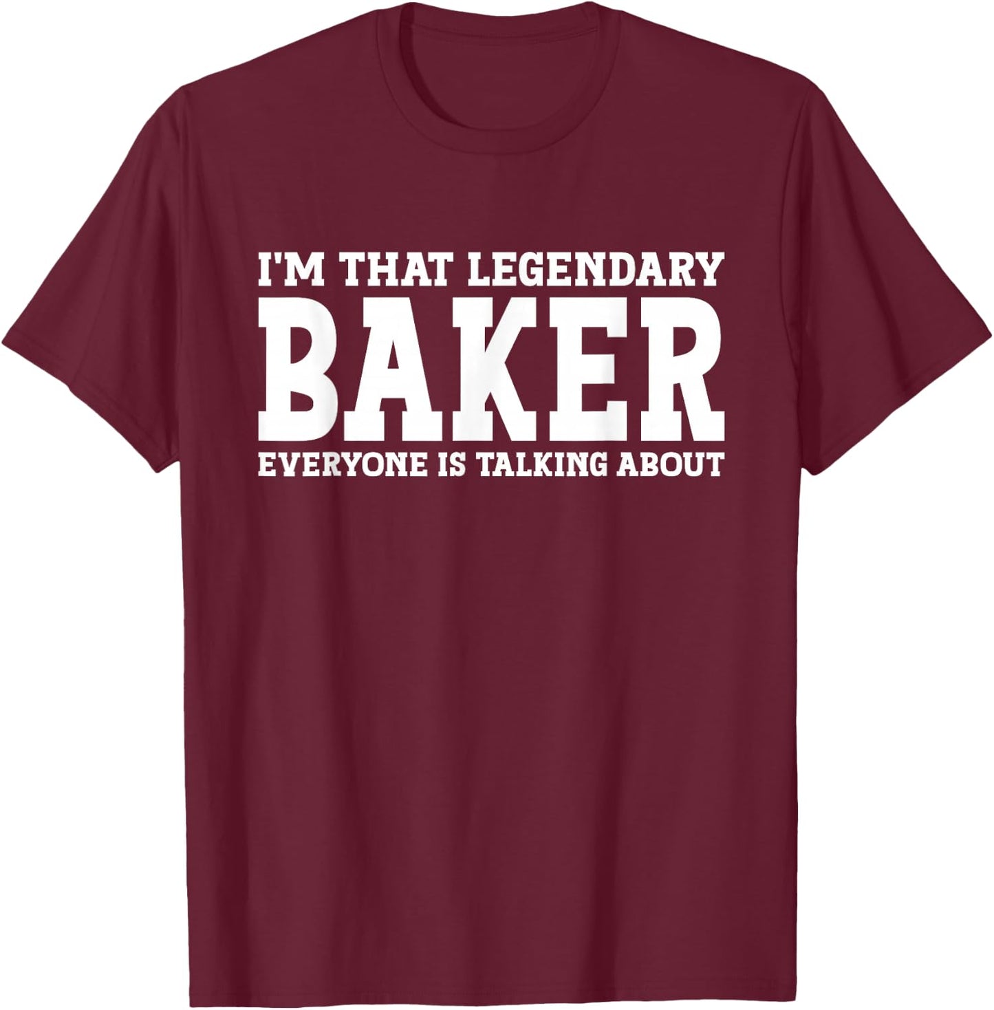 Baker Job Title Employee Funny Worker Profession Baker T-Shirt - T-Shirt | Maroon