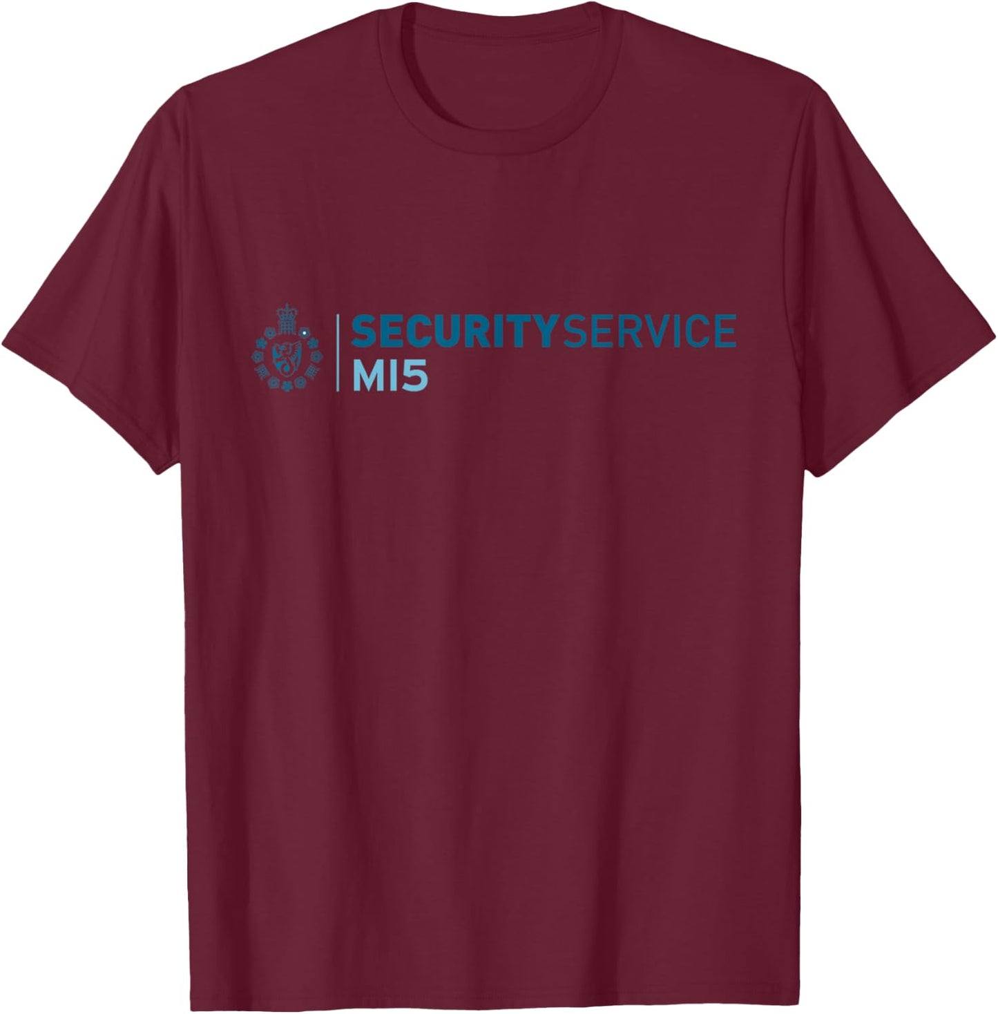 Security Service Military Intelligence MI5 UK Spy T-Shirt - T-Shirt | Maroon