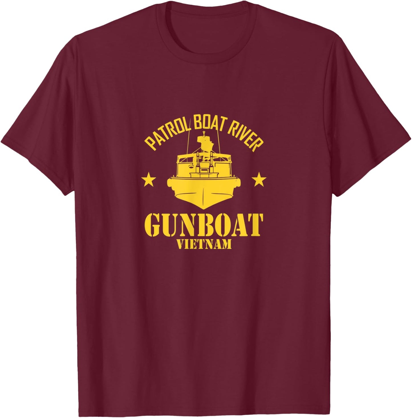 Patrol Boat River PBR Gunboat Vietnam Veteran Veterans Day T-Shirt - T-Shirt | Maroon