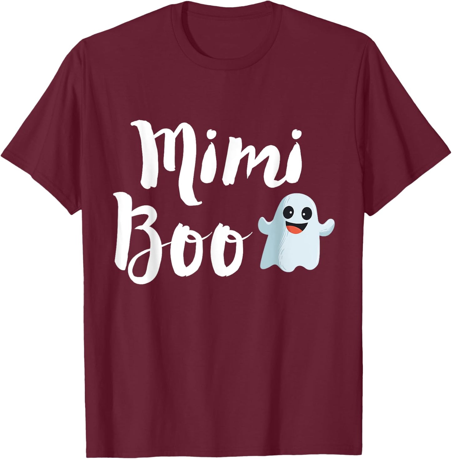 Mimi Boo Halloween Family Matching Ghost Grandma Shirt T-Shirt - T-Shirt | Maroon