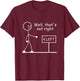 Nun, Das Ist Nicht Richtig - Joke Humour Stroke Male T-Shirt - T-Shirt | Maroon