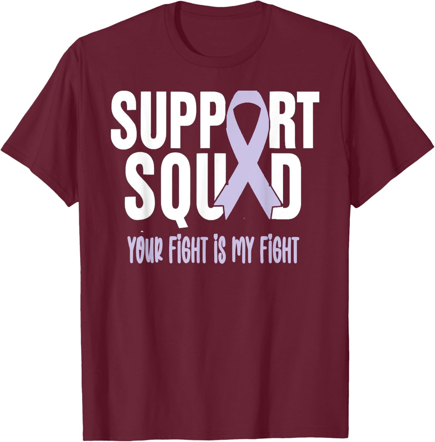 Esophageal Cancer Support Squad Esophageal Cancer Awareness T-Shirt - T-Shirt | Maroon