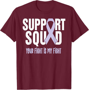 Esophageal Cancer Support Squad Esophageal Cancer Awareness T-Shirt - T-Shirt | Maroon