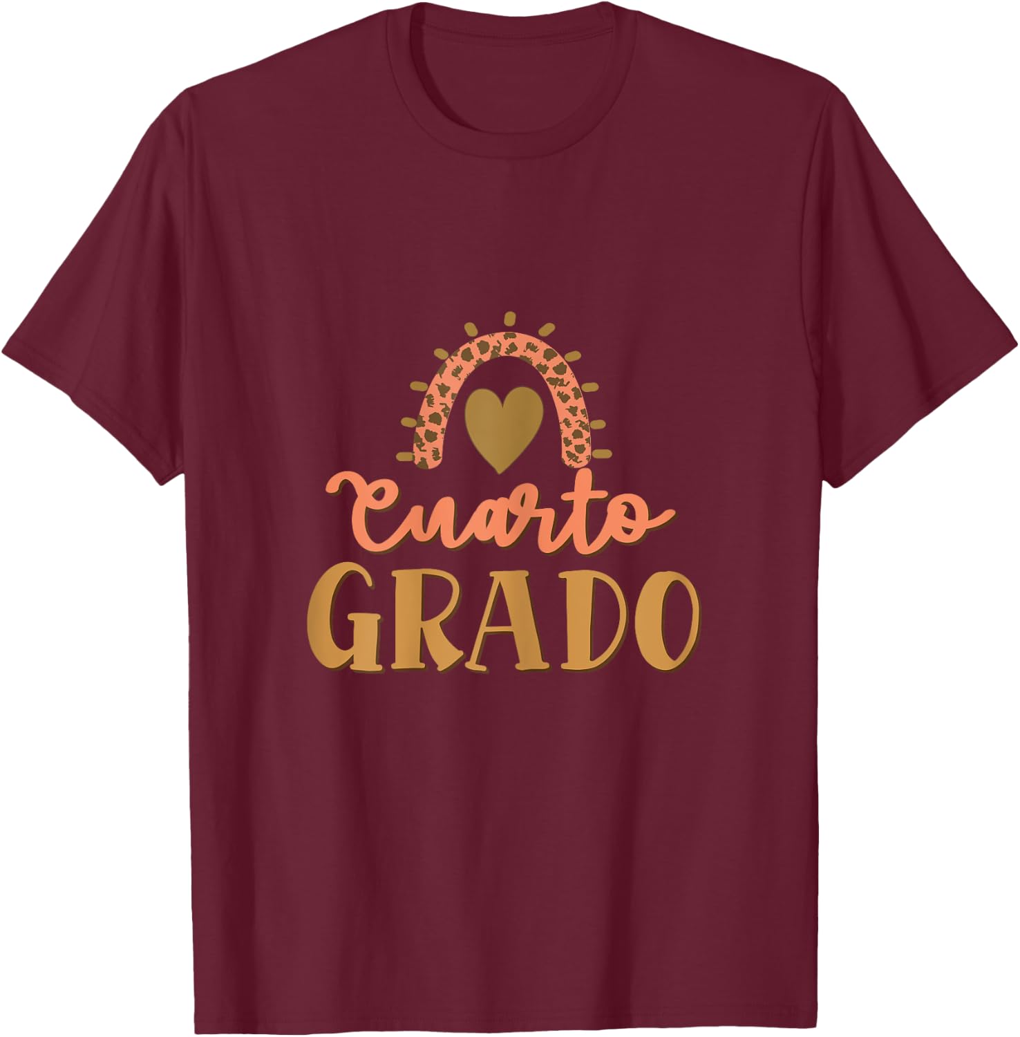 Maestra Cuarto Grado Bilingual Teacher Cute Maestra Bilingue T-Shirt - T-Shirt | Maroon
