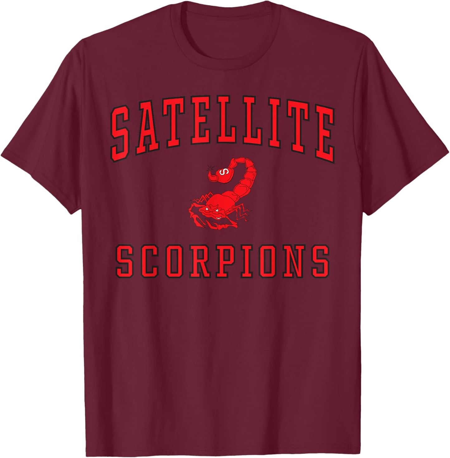 Satellite High School Scorpions C1 T-Shirt - T-Shirt | Maroon