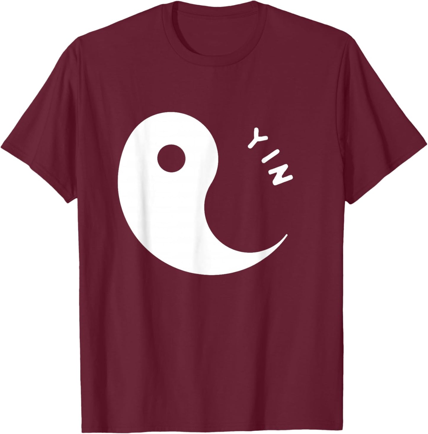 Yin And Yang - 1 Of 2 - Yin Couple Matching - Best Friends T-Shirt - T-Shirt | Maroon