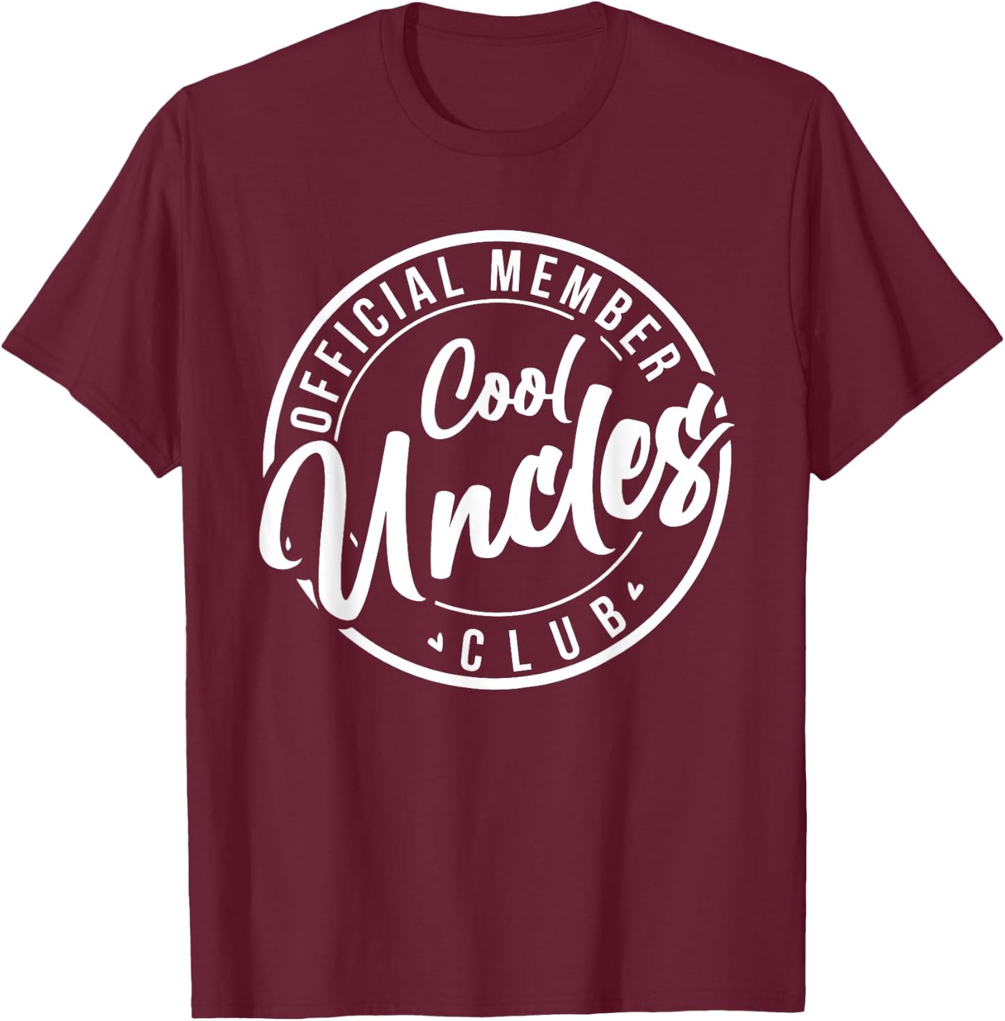 Official member Cool Uncles Club vintage fathers day T-Shirt - T-Shirt | Maroon