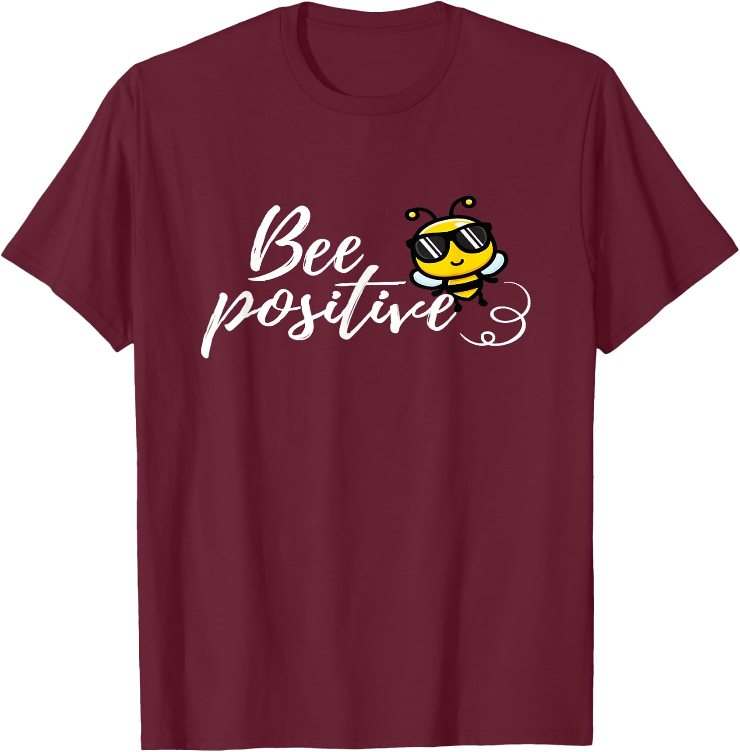Bee positive kind bumblebee Graphic T-Shirt - T-Shirt | Maroon