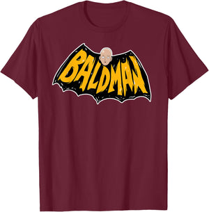 Baldman Funny Bald Shirt , Bald Head Gift, Bald Guy T-Shirt - T-Shirt | Maroon