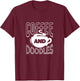 Coffee And Doodles Coffee Drinking Doodle Owner Dog Lover Men Women T-Shirt - T-Shirt | Maroon