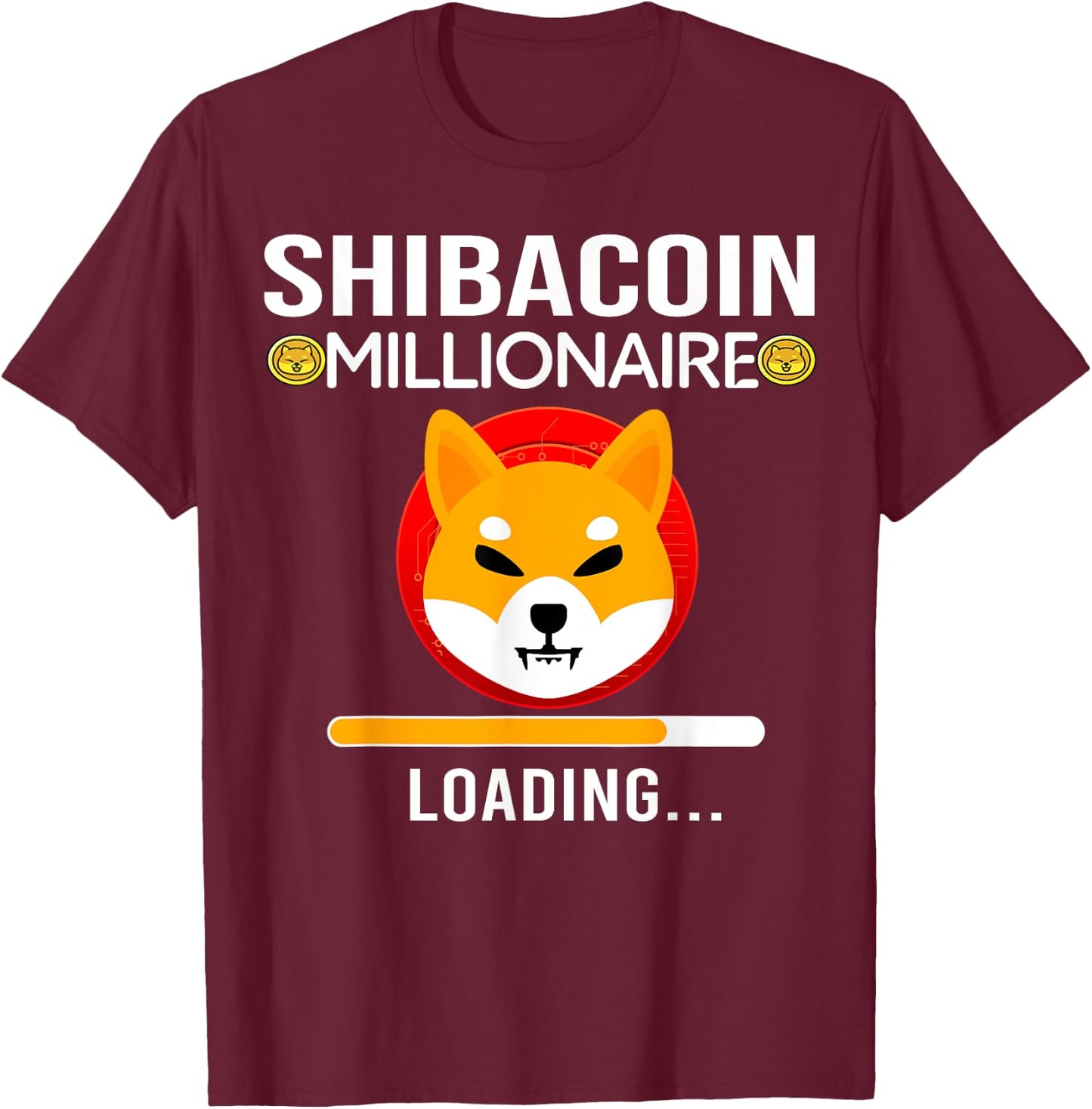 Shiba Inu Coin Crypto Token Cryptocurrency Wallet Shiba Army T-Shirt - T-Shirt | Maroon