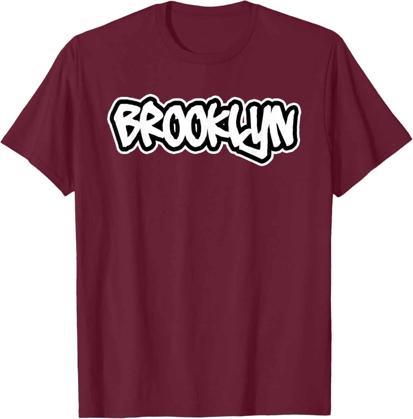 Brooklyn New York Graffiti 80s 90s Hip Hop T-Shirt - T-Shirt | Maroon