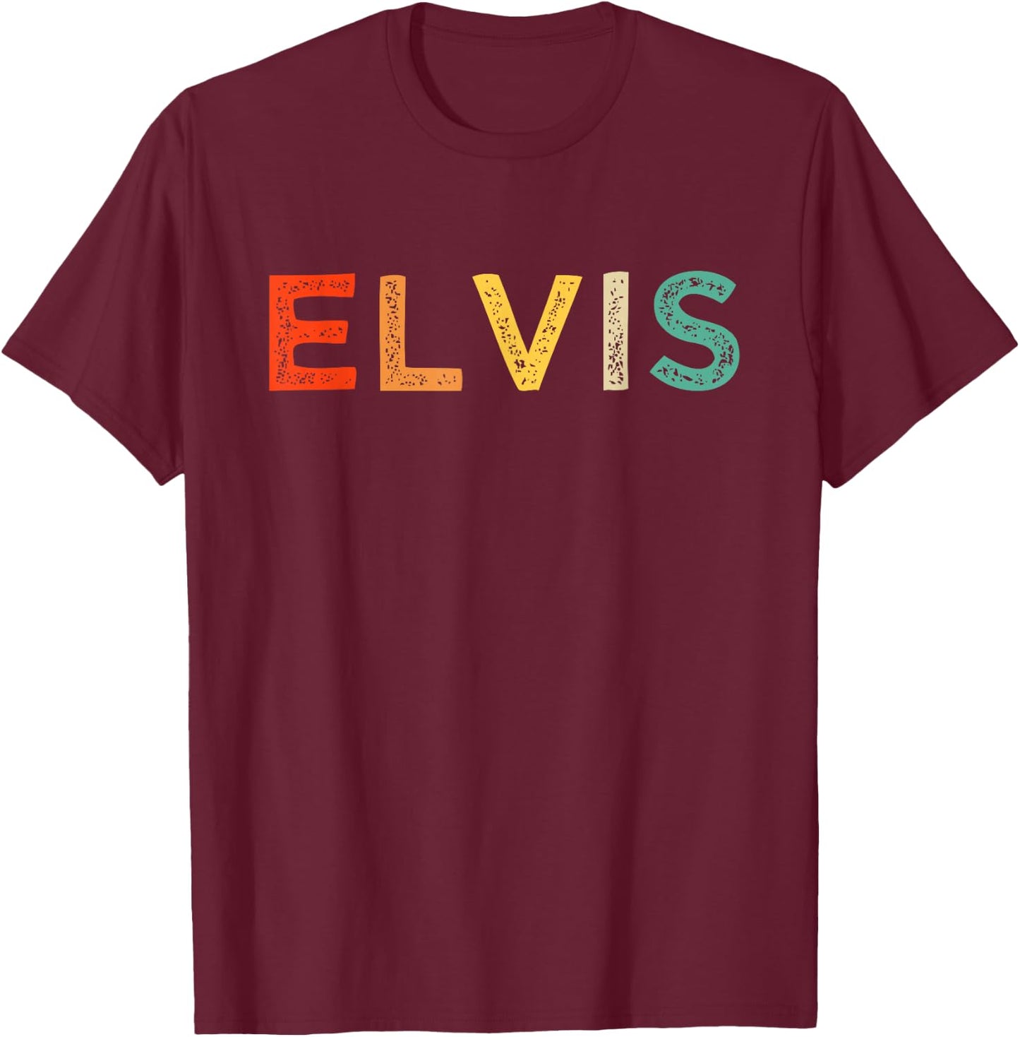 Elvis Name Personalized Vintage Retro Gifts Men Women kids T-Shirt - T-Shirt | Maroon