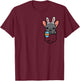 Pocket Easter French Bulldog Bunny Frenchie Dog Men Women T-Shirt - T-Shirt | Maroon