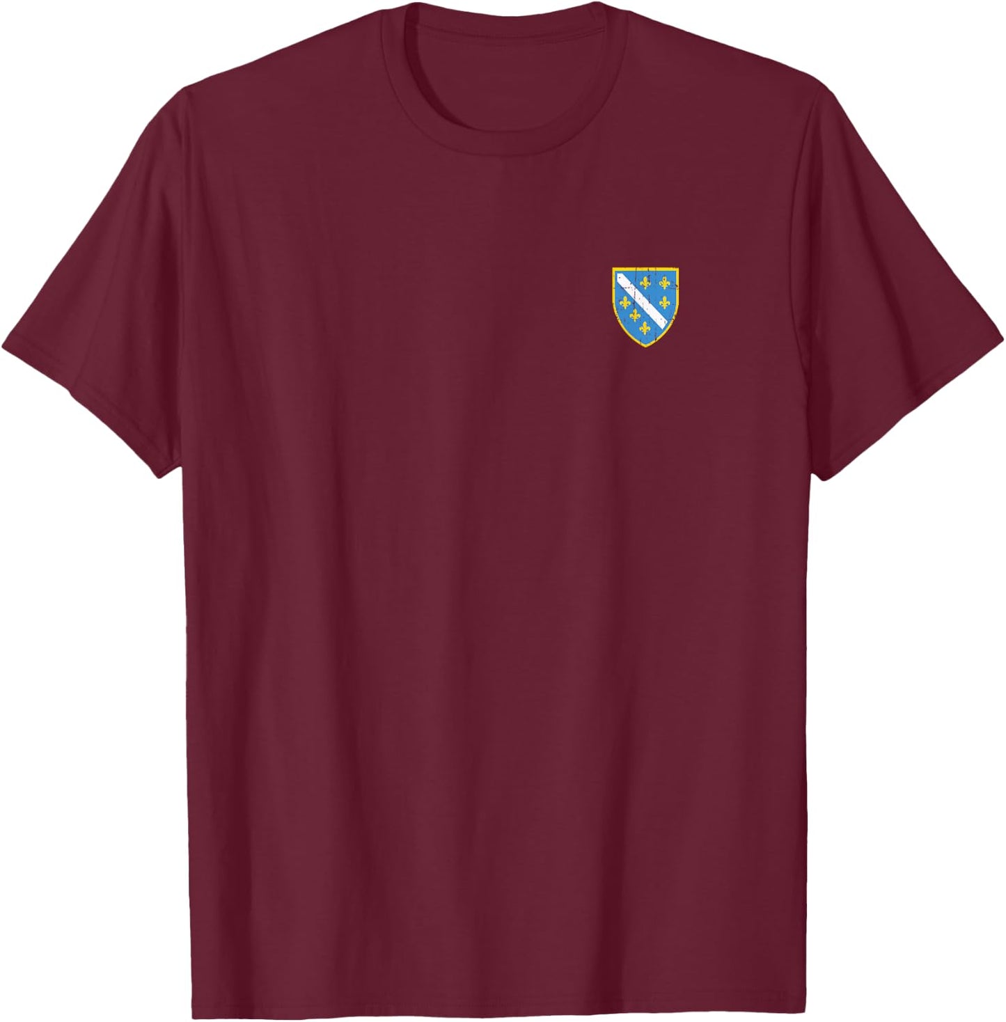 Retro Bosnia Bosna Coat of Arms Croatia Serbia Design Love T-Shirt - T-Shirt | Maroon