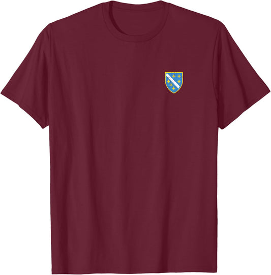 Retro Bosnia Bosna Coat of Arms Croatia Serbia Design Love T-Shirt - T-Shirt | Maroon