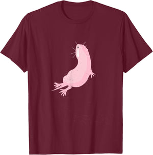Naked Muslin Earth Auger Mole Rat Cute Monster T-Shirt - T-Shirt | Maroon