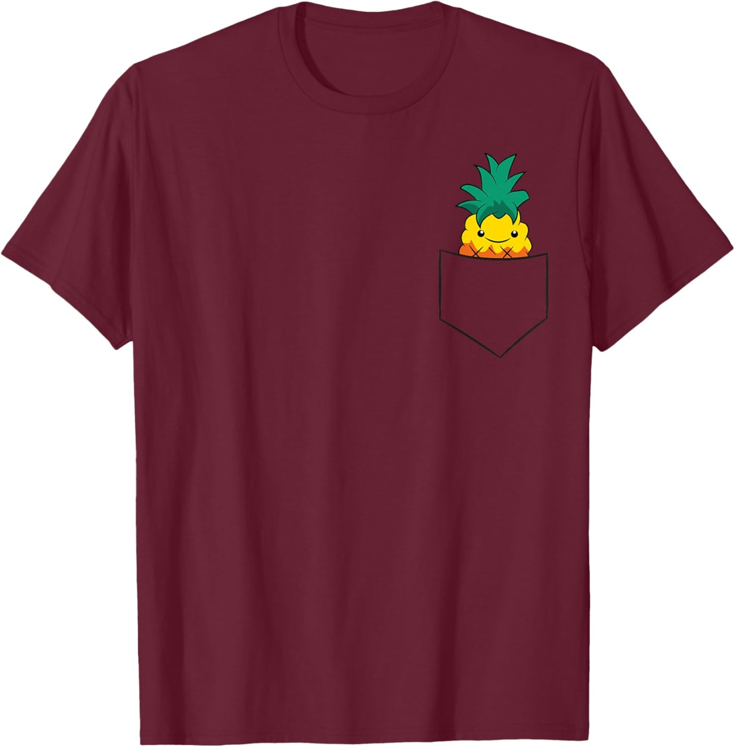 Funny Fruit in A Pocket Summer Pineapple Love Pineapples T-Shirt - T-Shirt | Maroon