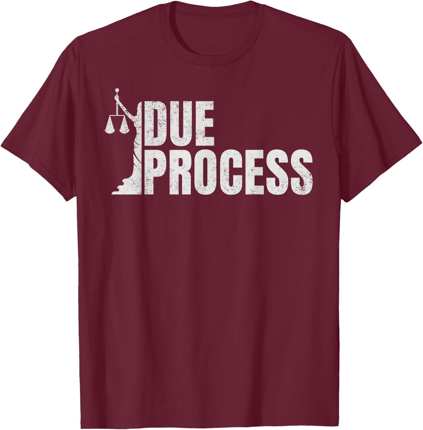 Process Due all Legal Rights Lawyer for Civil Rights Lawyers T-Shirt - T-Shirt | Maroon
