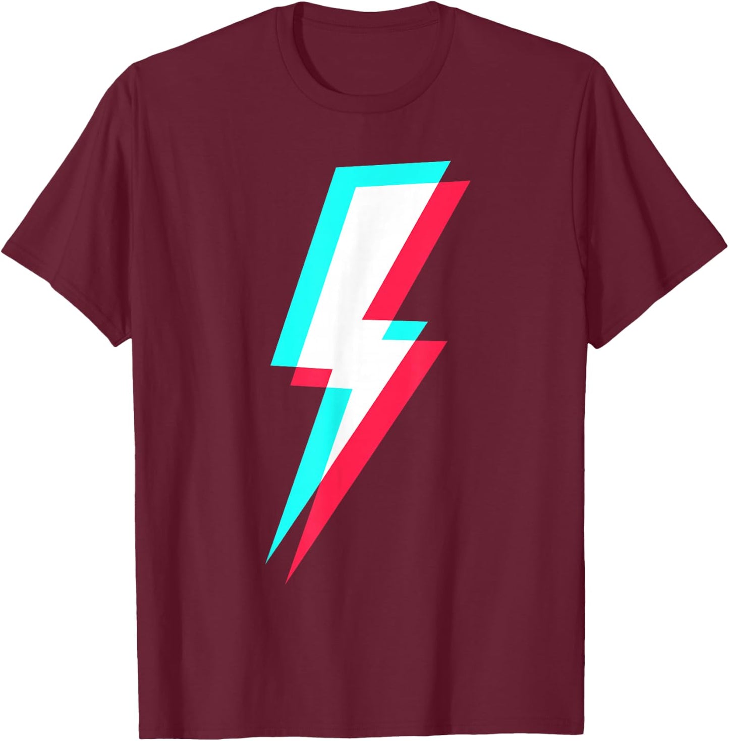 Lightning Symbol Power Electricity Bolt Graphic T-Shirt - T-Shirt | Maroon