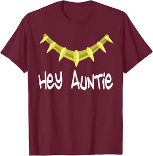 Hey Auntie - Hey Auntie Novelty T-Shirt - T-Shirt | Maroon