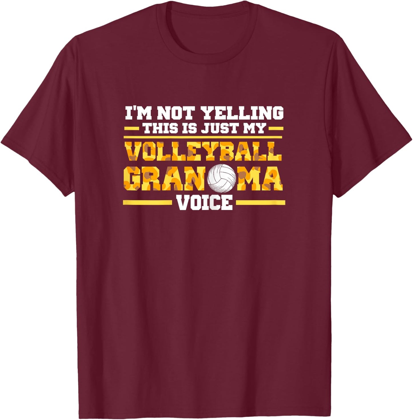 My Volleyball Grandma voice Volleyball Grandma T-Shirt - T-Shirt | Maroon