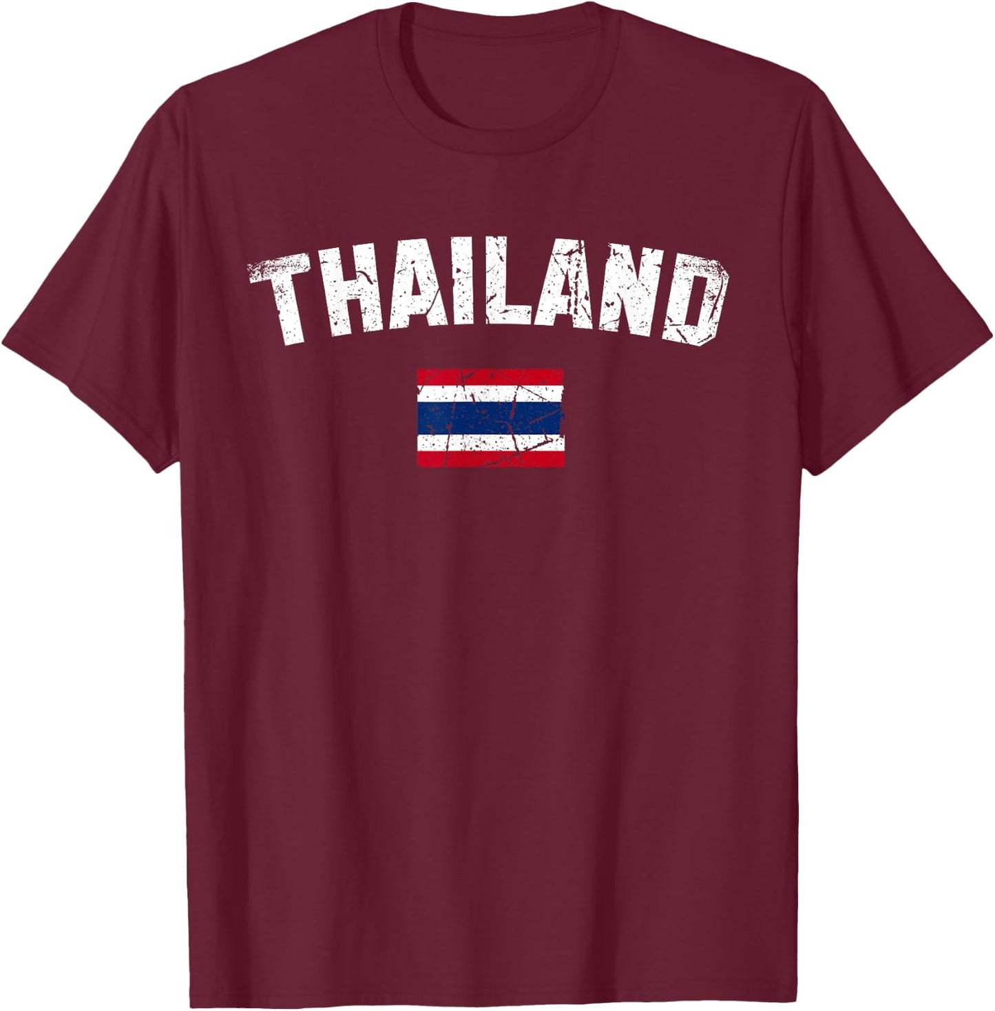 THAILAND Flag Vintage | Men Women Kids | THAILAND T-Shirt - T-Shirt | Maroon
