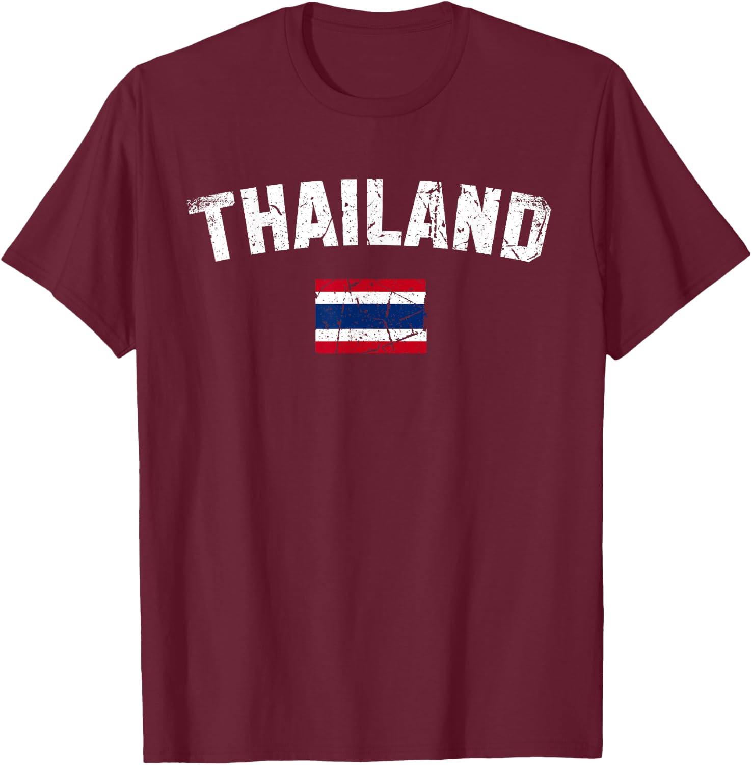 THAILAND Flag Vintage | Men Women Kids | THAILAND T-Shirt - T-Shirt | Maroon