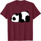 Funny Cute Lazy Panda T-Shirt - T-Shirt | Maroon