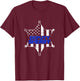 Deputy Sheriff Blue Thin Line T-Shirt - T-Shirt | Maroon