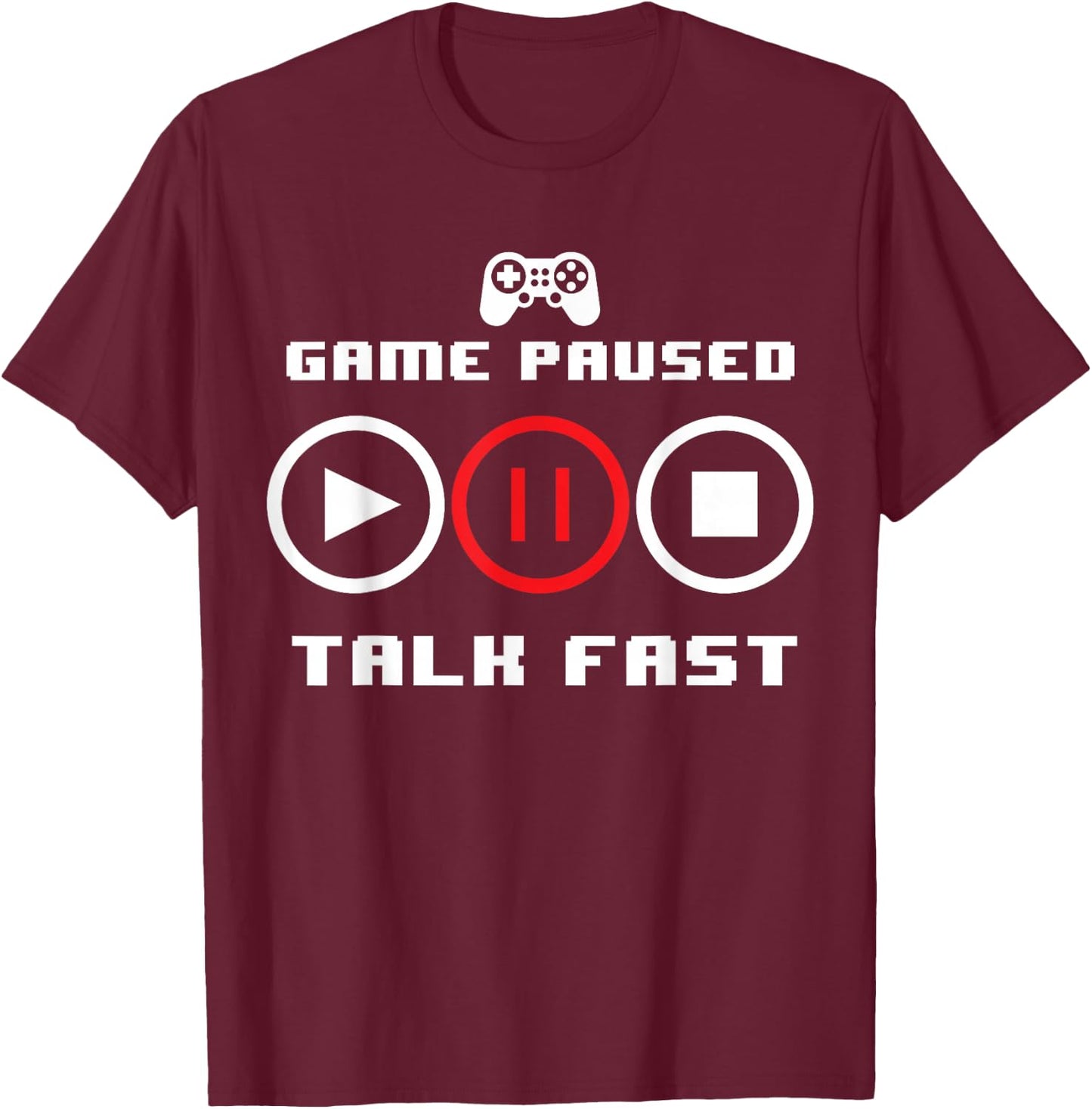 Funny Video Game Women Video Gaming Player Gamer T-Shirt - T-Shirt | Maroon