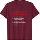 Coding 6 Stages of Debugging Bug Computer Programmer T-Shirt - T-Shirt | Maroon
