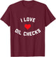 I Love Oil Checks T-Shirt - T-Shirt | Maroon