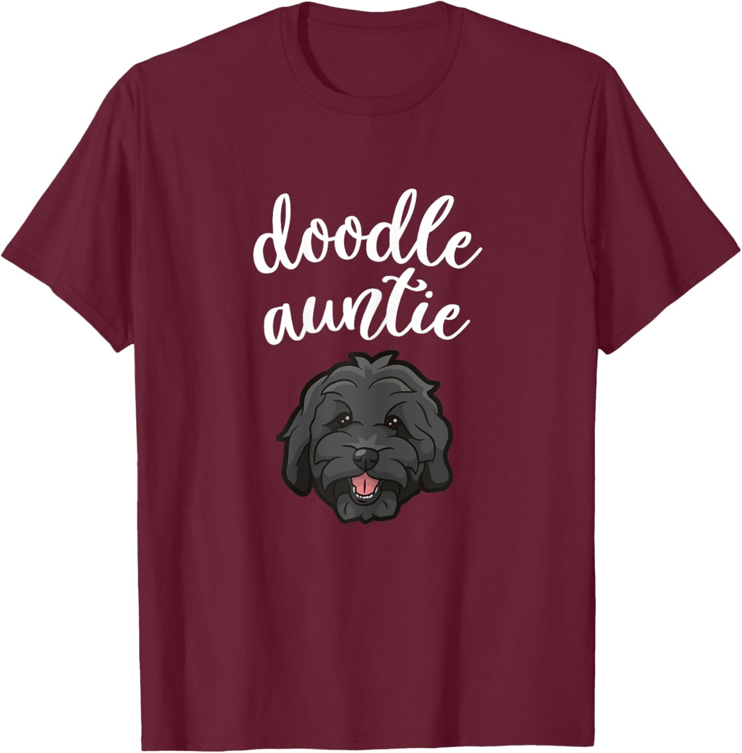 Goldendoodle Aunt - Doodle Auntie Cute Dog Gift T-Shirt - T-Shirt | Maroon