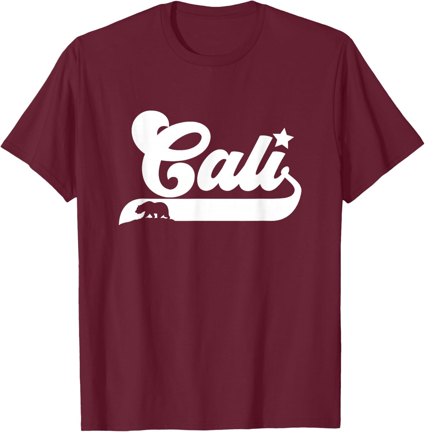 Cali Vintage California Bear USA State Beauty Design Idea T-Shirt - T-Shirt | Maroon