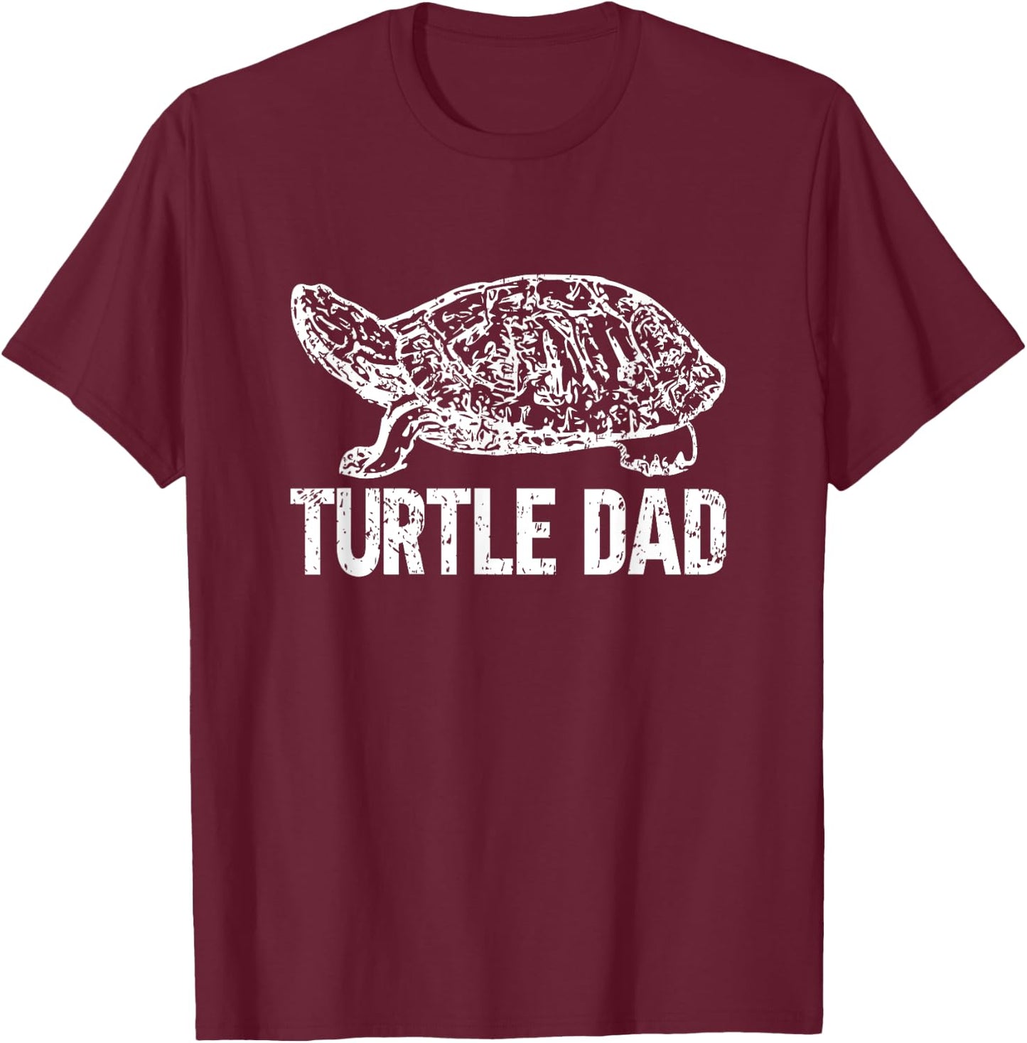 Retro Turtle Dad Turtle Daddy Tortoise Lover Father's Day T-Shirt - T-Shirt | Maroon