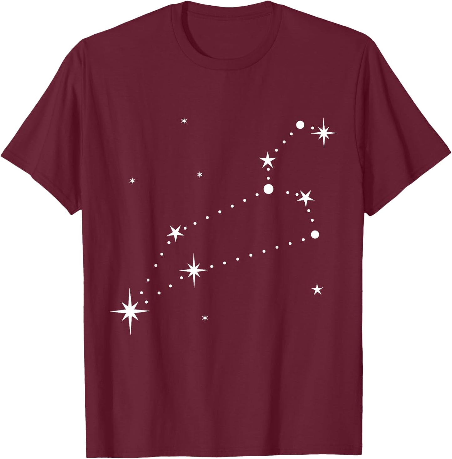 Leo Constellation | Zodiac Sign Zodiac Sign T-Shirt - T-Shirt | Maroon