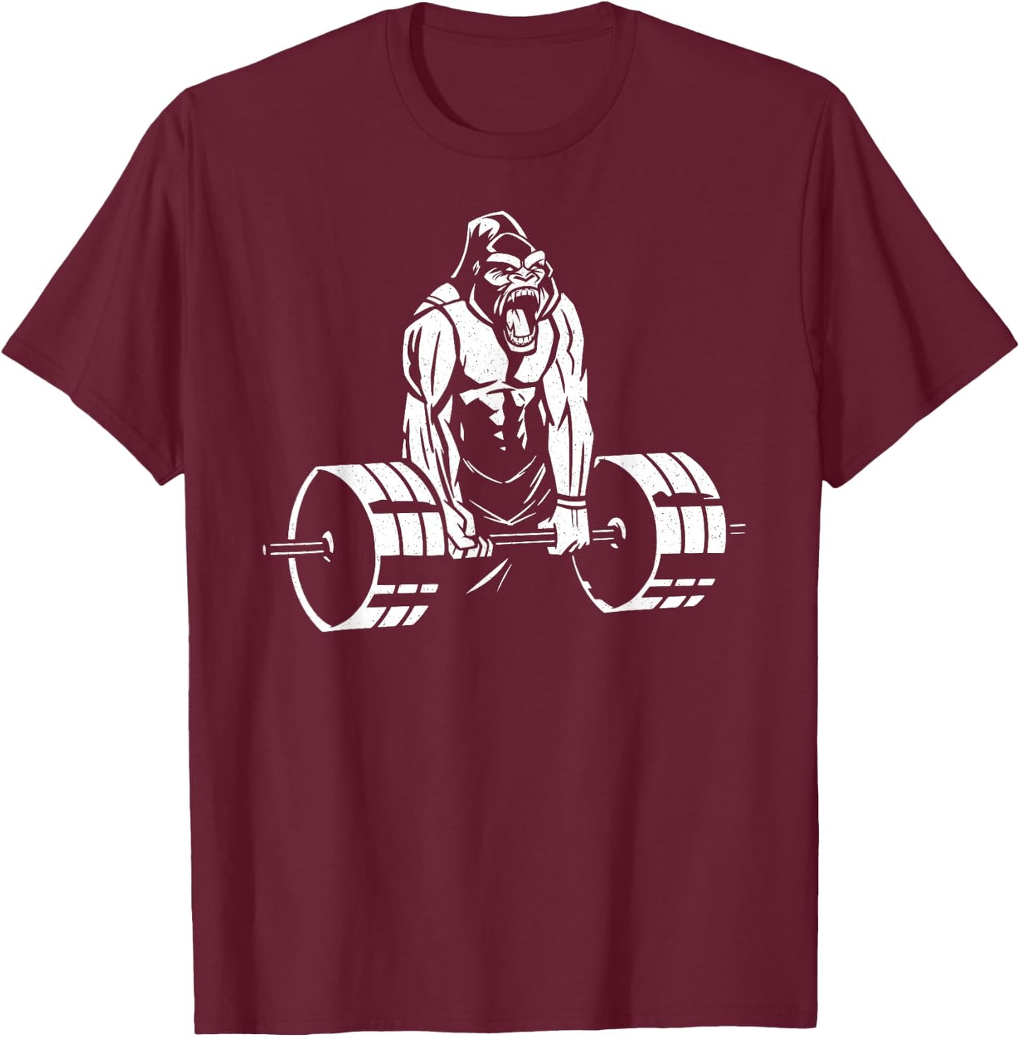 Gorilla Strength – Funny Gym Bodybuilding Weightlifting T-Shirt - T-Shirt | Maroon
