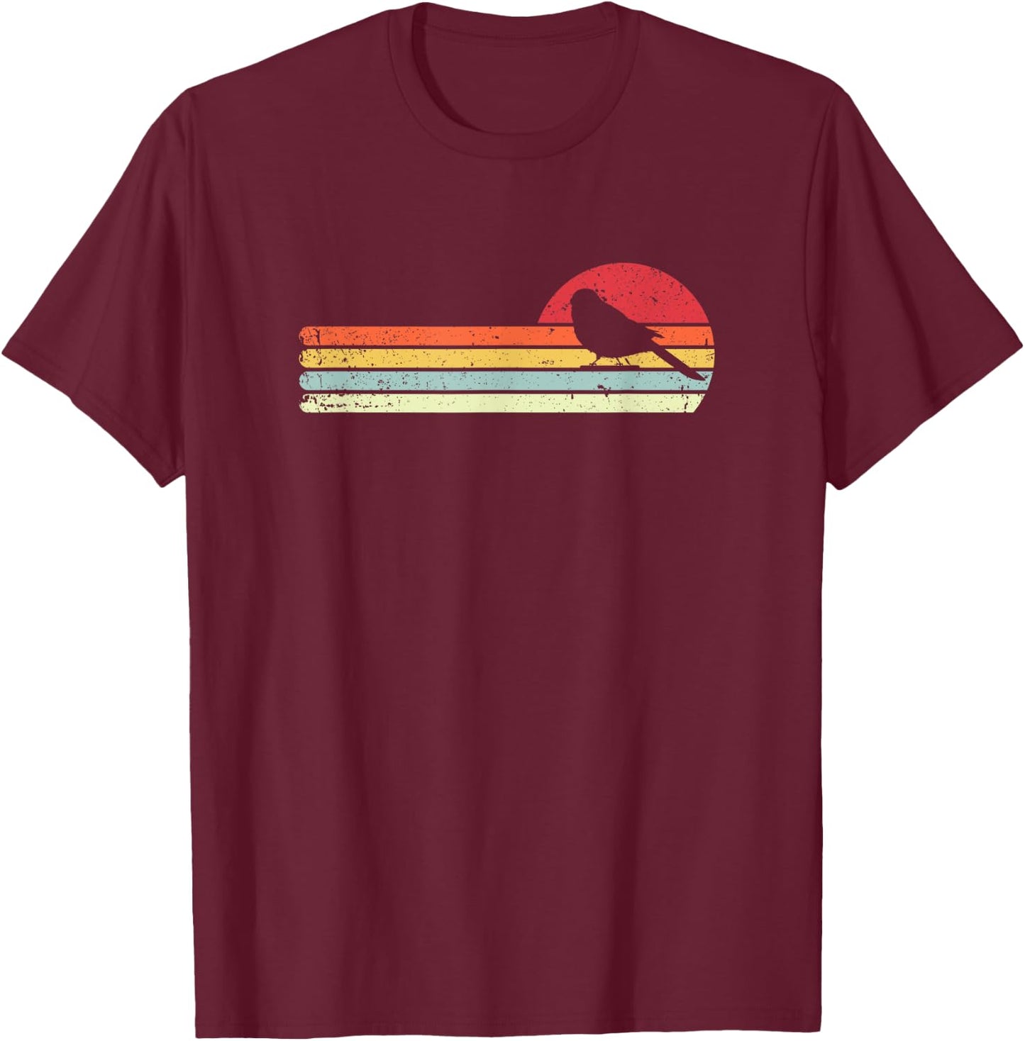 Bird Watching Shirt Men Women Retro Bird Watching T-Shirt - T-Shirt | Maroon
