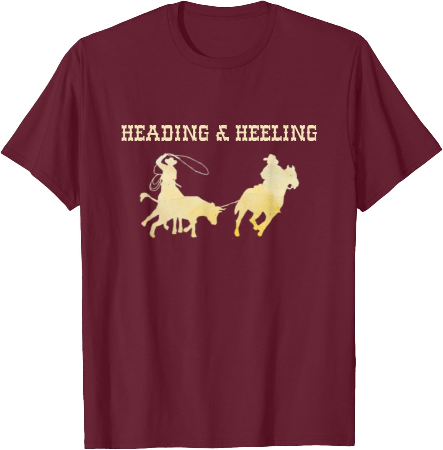 Team Roping T-Shirt - T-Shirt | Maroon