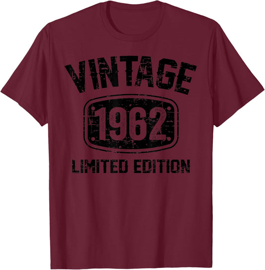 60 Years Old Vintage 1962 Limited Edition 60th Birthday T-Shirt - T-Shirt | Maroon