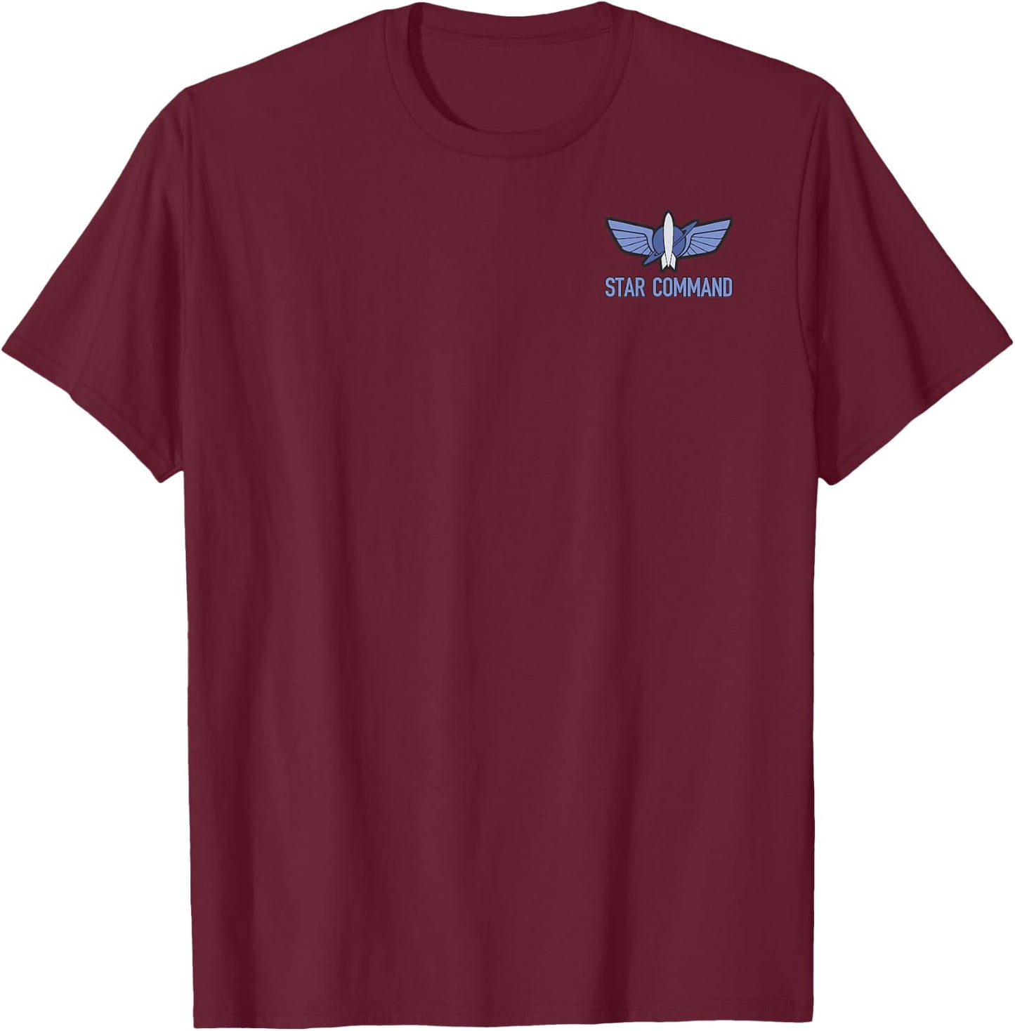 Disney Pixar Toy Story Buzz Lightyear Star Command Badge T-Shirt - T-Shirt | Maroon