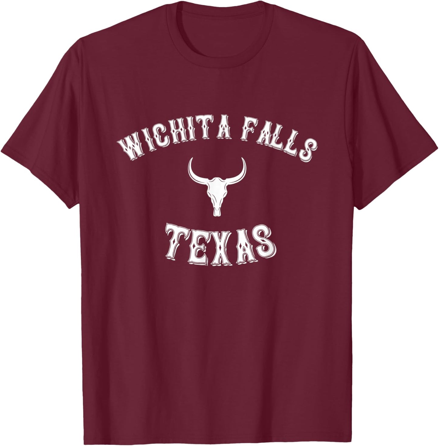 Wichita Falls Texas / Western Cowboy Vintage Wichita Falls T-Shirt - T-Shirt | Maroon