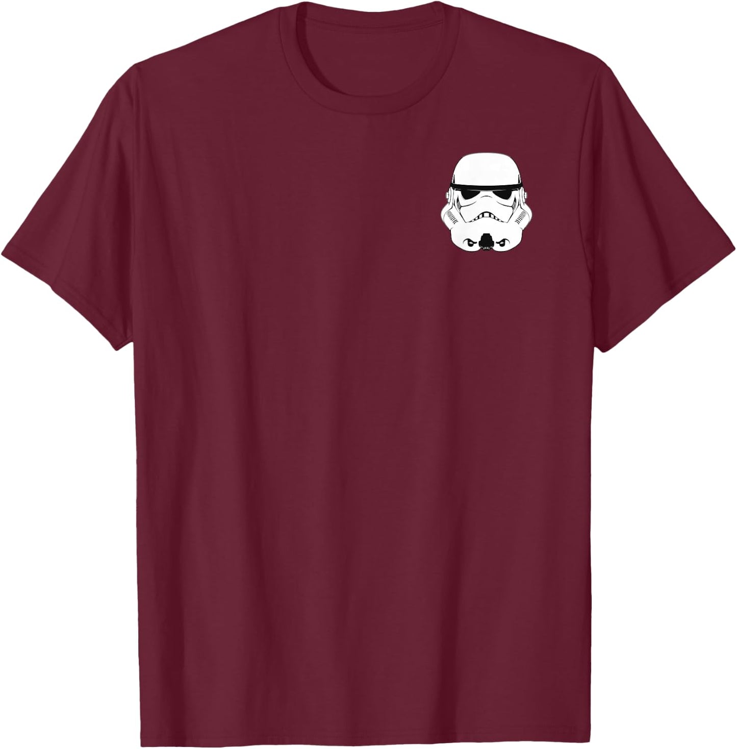 Star Wars Storm Trooper Helmet Left Chest Graphic T-Shirt - T-Shirt | Maroon