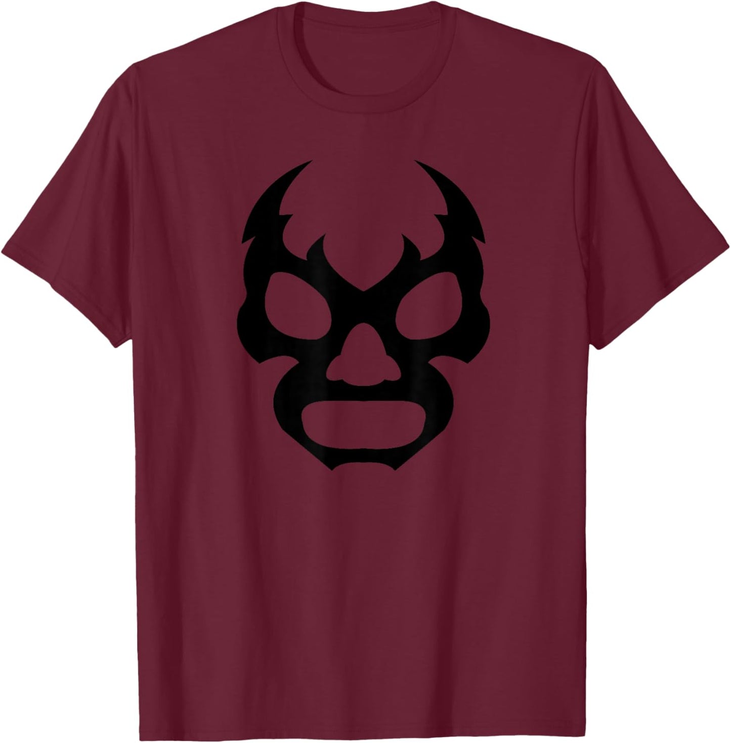 Lucha Libre Face Funny Mexican Wrestler Hero Gift T-Shirt - T-Shirt | Maroon