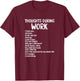 Thoughts During Work Funny Sarcastic Hate Work T-Shirt - T-Shirt | Maroon