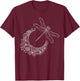 Floral Moon Nature Insect Animal Gift Night Dragonfly T-Shirt - T-Shirt | Maroon
