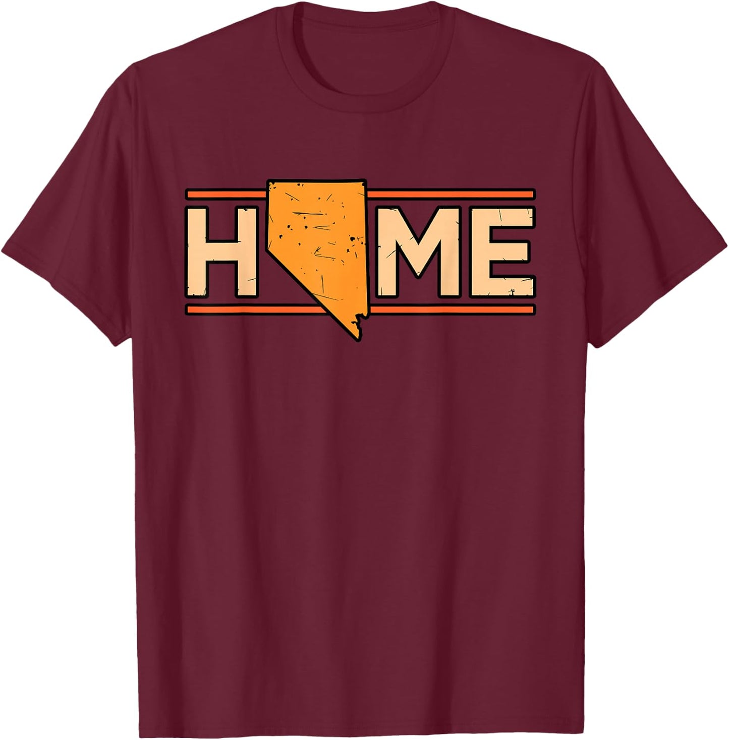 Retro Nevada America USA T-Shirt - T-Shirt | Maroon