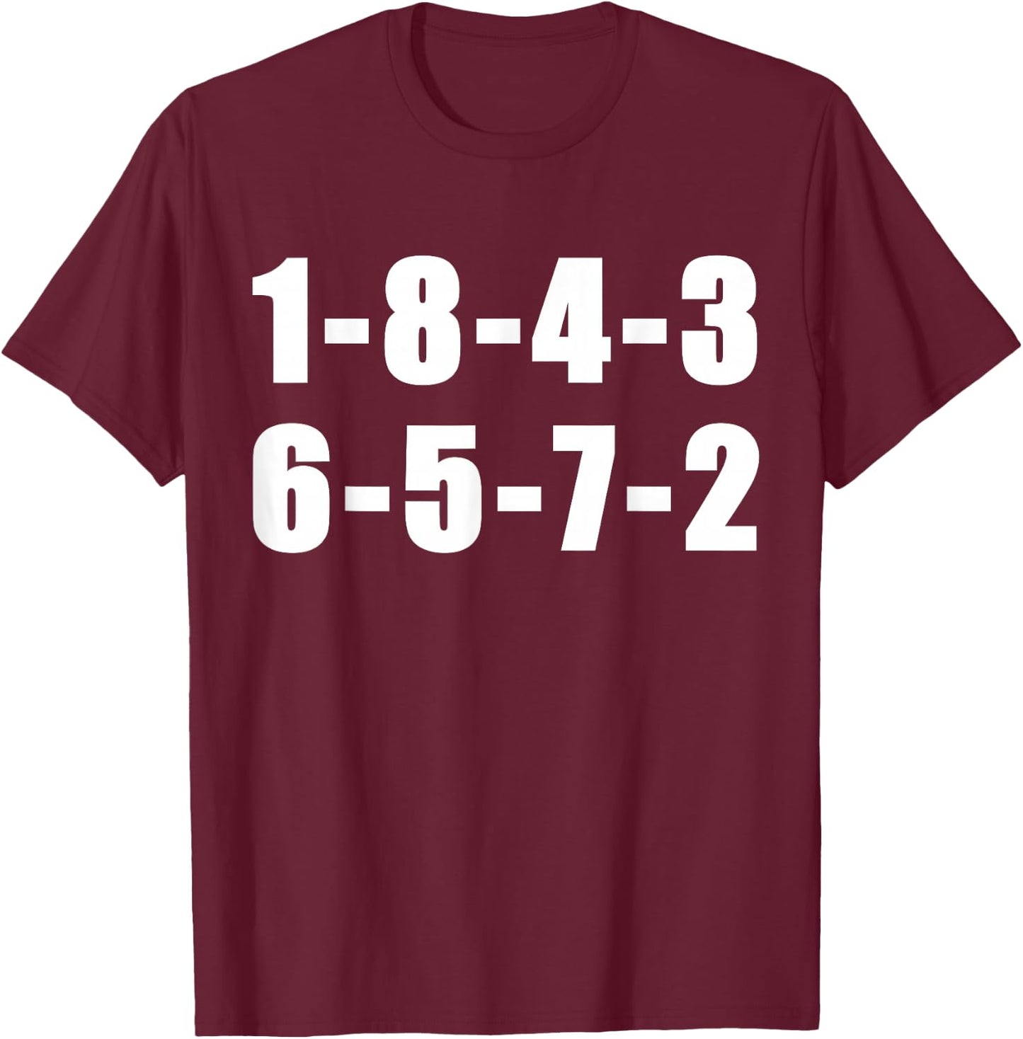 18436572 Firing Order Small Block Engine V8 Big Block T-Shirt - T-Shirt | Maroon