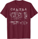 Cool Camera Vintage Patent Blueprint Photography Nerd T-Shirt - T-Shirt | Maroon